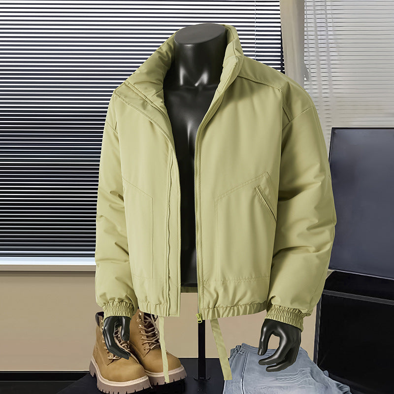 Herren Thermo‑isolierte Kurzblouson‑Jacke mit Stehkragen und Tunnelzugbund Drune