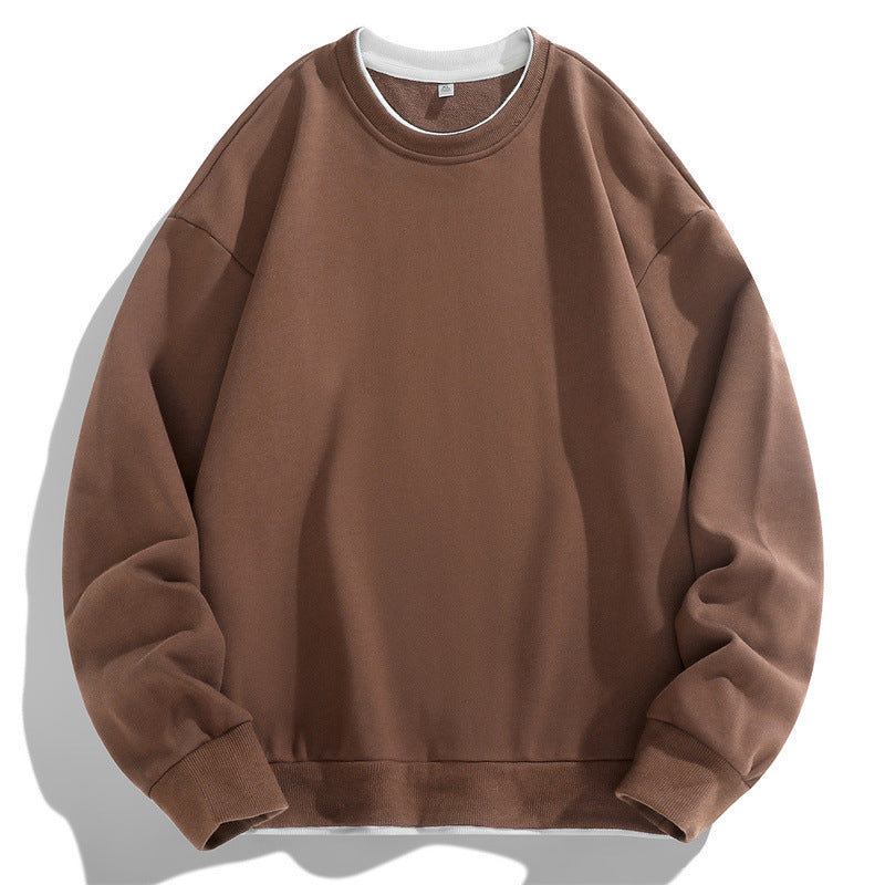 Herren Oversize Sweatshirt mit Lagenlook Rundhals und gerippten Bündchen Drune