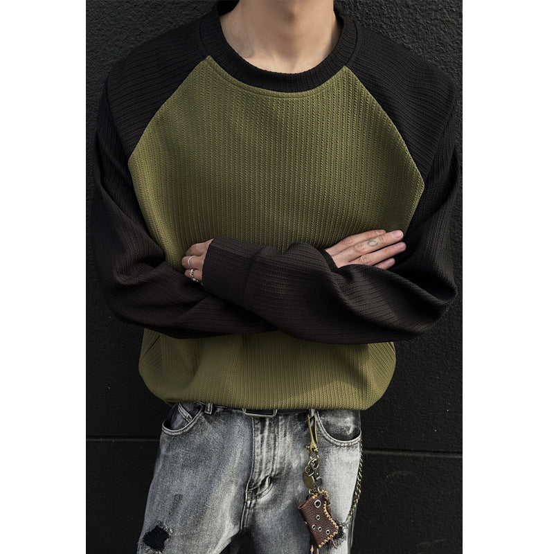 Herren Sportlicher Raglan-Pullover mit Struktur Drune