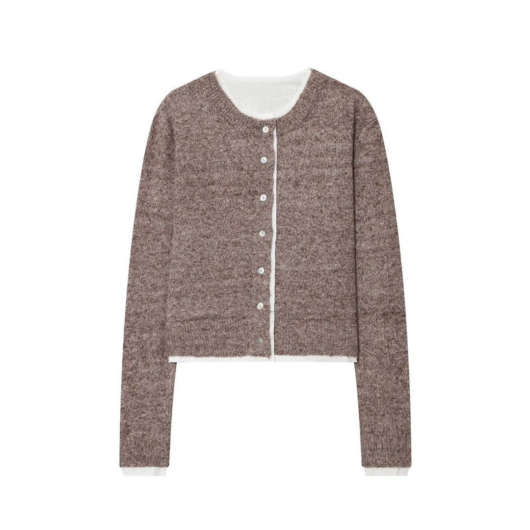 Damen Strickjacke mit feiner Textur und modernen Knopfdetails Drune