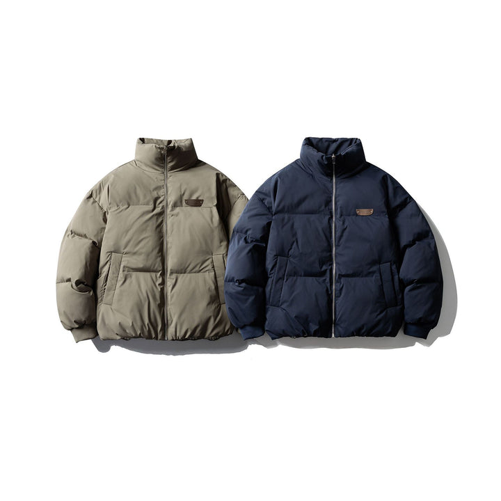 Herren Boxy-Pufferjacke mit hohem Stehkragen und minimalistischer Außenhülle Drune