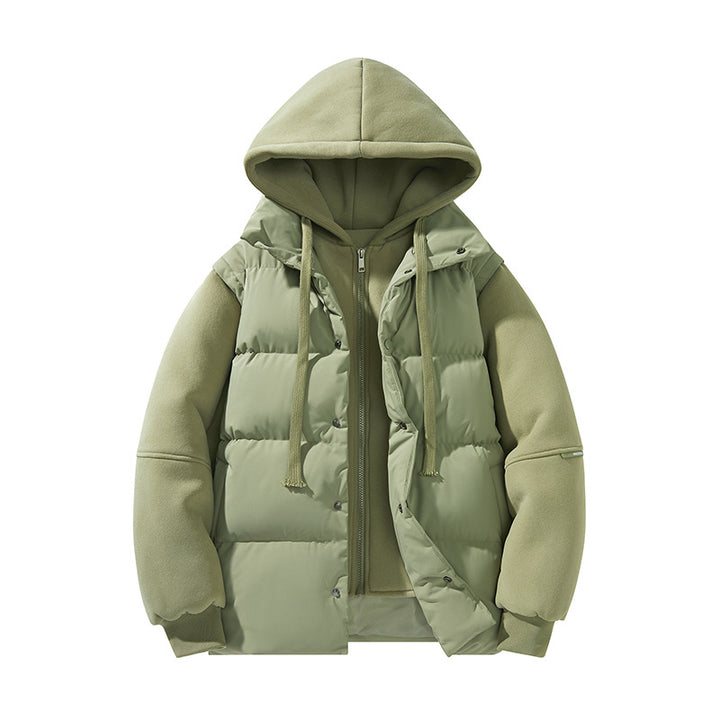 Herren Hybrid-Steppjacke mit integrierter Kapuzen-Fleeceinnenschicht Drune