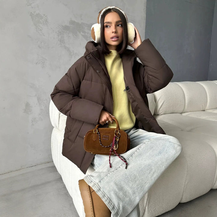 Damen Modische Oversized Daunenjacke