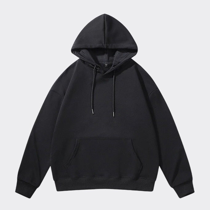 Unisex Oversize-Kapuzenpullover mit schwerem French-Terry, geripptem Saum & Kängurutasche Drune