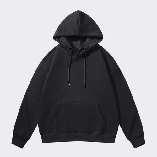 Unisex Oversize-Kapuzenpullover mit schwerem French-Terry, geripptem Saum & Kängurutasche Drune