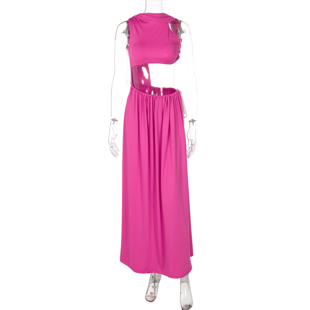 Damen Elegantes Maxikleid mit raffiniertem Cut-Out-Design und fließendem Schnitt Drune