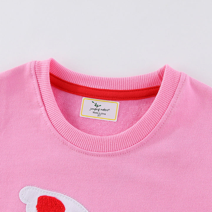 Mädchen Sweatshirt mit liebevollem Herz und Vogelmotiv Drune