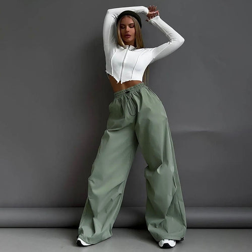 Damen bequeme lässige Hosen mit elastischem Bund Drune