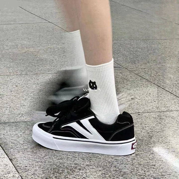 Damen modische Sneaker mit hoher Sohle Drune