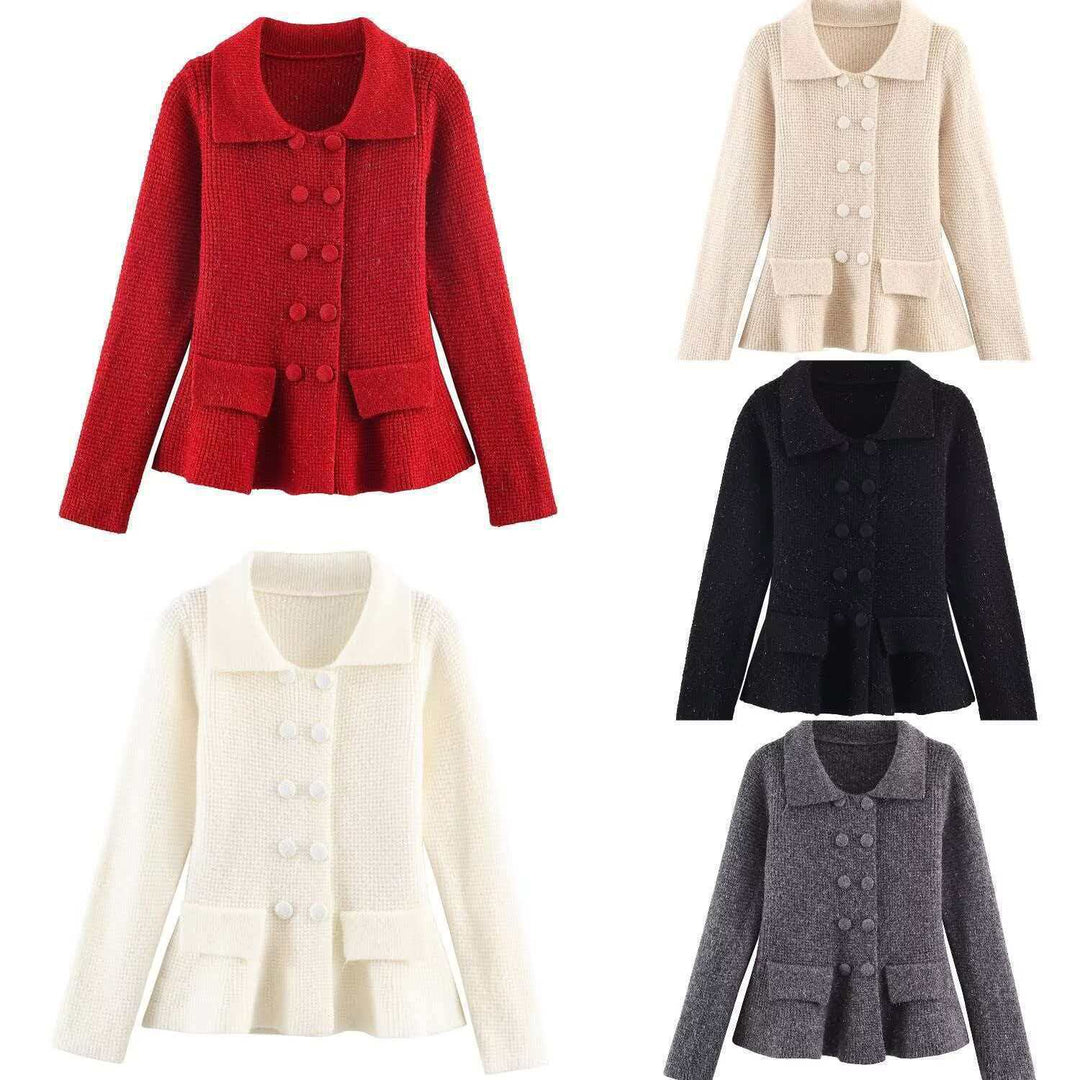Damen lässige Strickjacke mit femininer Silhouette Drune