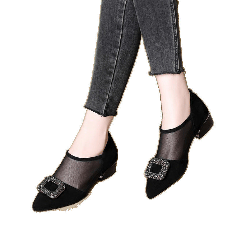 Damen Elegante Slingback Ballerinas mit Glitzer-Detail Drune