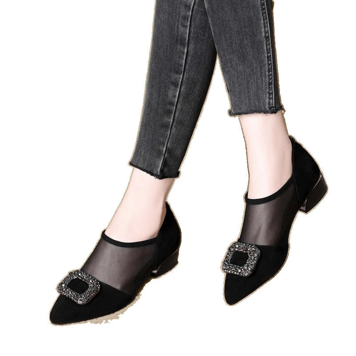 Damen Elegante Slingback Ballerinas mit Glitzer-Detail Drune