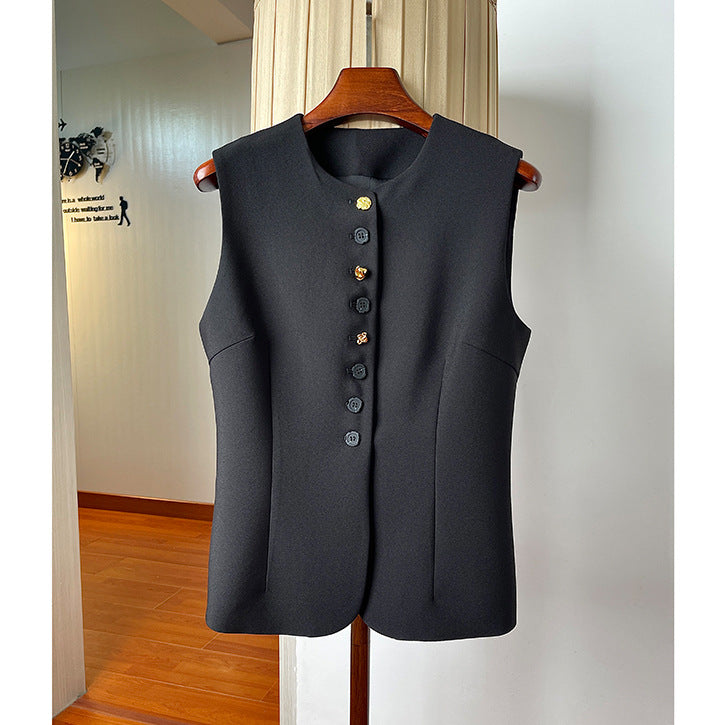 Damen Stilvolle ärmellose Blazer-Weste Drune