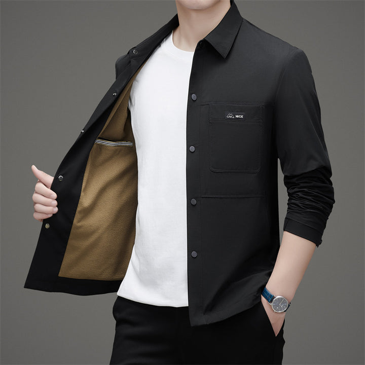 Herren leichte Utility-Jacke mit praktischen Taschen und funktionalem Design Drune