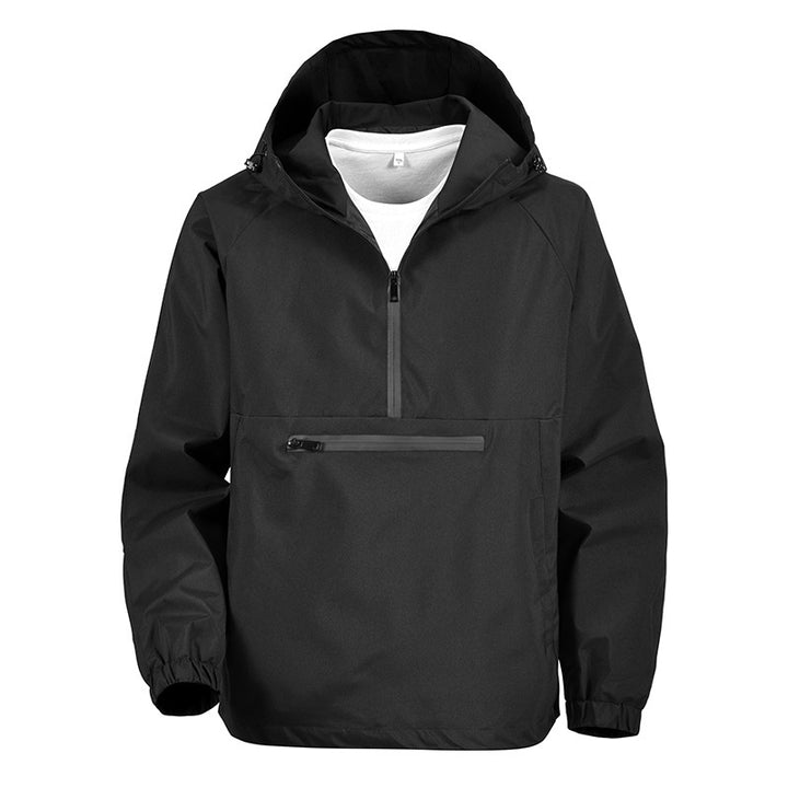Herren Praktische Windjacke mit Kapuze und Reißverschlusstaschen Drune