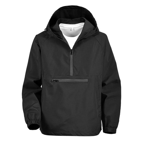 Herren Praktische Windjacke mit Kapuze und Reißverschlusstaschen Drune