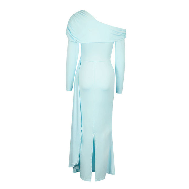 Damen Elegantes Wickelkleid mit asymmetrischem Ausschnitt und raffinierten Rüschendetails Drune