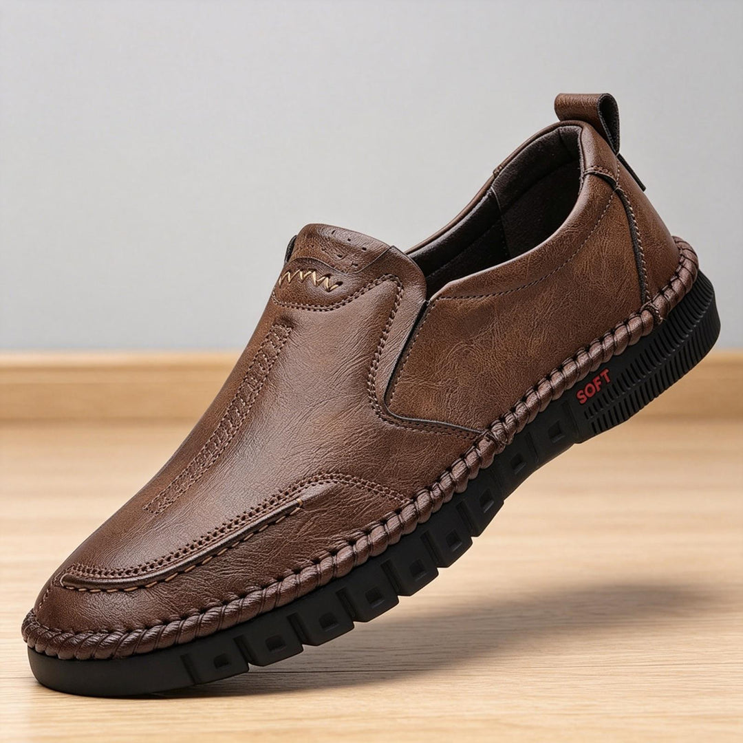 Herren Bequeme Slipper aus Leder Drune