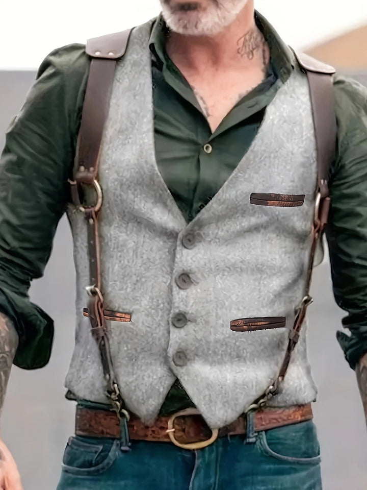 Herren stylische Weste mit akzenten und praktischen Taschen Drune