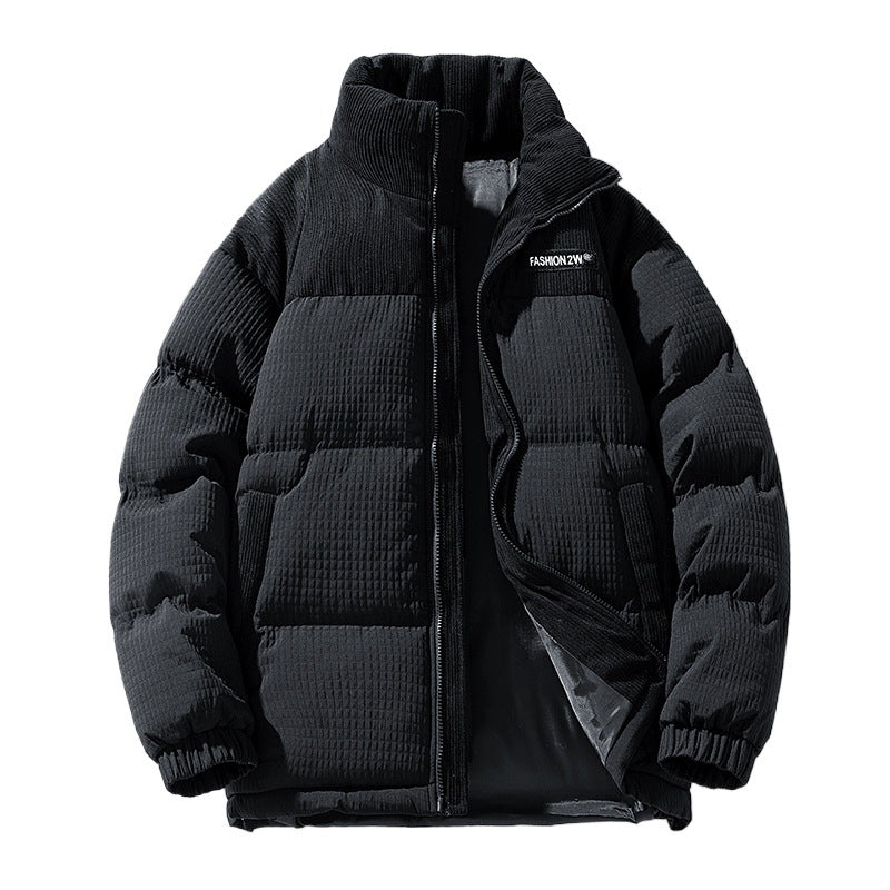 Herren Wattierte Cordoptik Steppjacke mit hohem Stehkragen und Thermofutter Drune