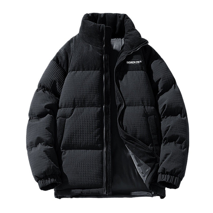 Herren Wattierte Cordoptik Steppjacke mit hohem Stehkragen und Thermofutter Drune