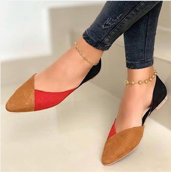 Damen modische Ballerinas mit raffiniertem Fersen-Design und einzigartigen Farbakzenten Drune