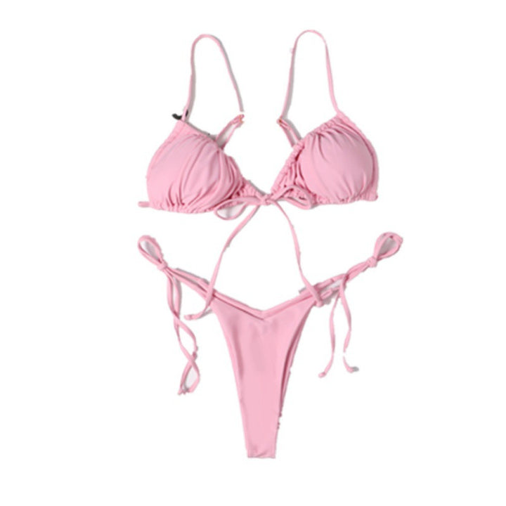 Damen Bikini-Set mit ajustierbaren Bindebändern und modischem Leopardenmuster Drune