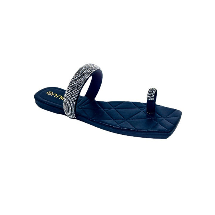Damen eleganter Flip-Flop mit funkelnden Strasssteinen Drune