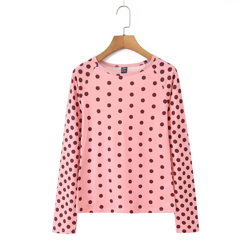 Damen Langarmshirt mit modischem Punkte-Muster Drune