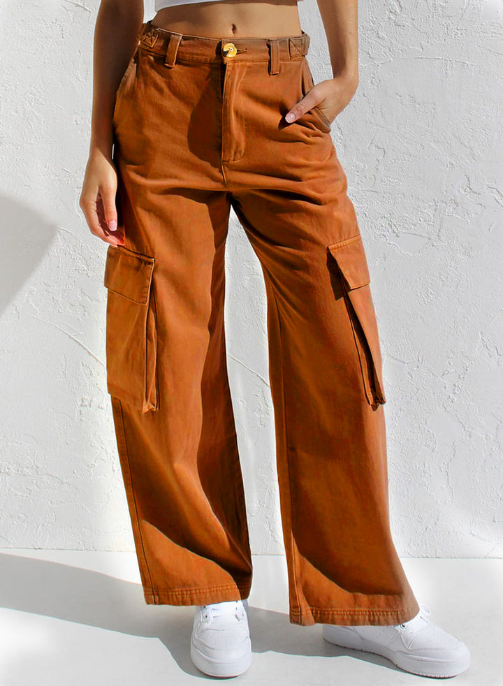 Damen Moderne Cargo-Hose mit funktionalen Seitentaschen und lässigem Schnitt Drune