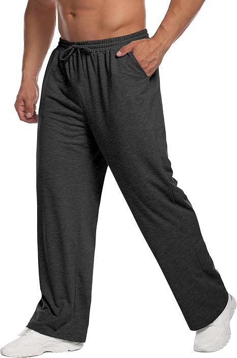 Herren nan locker fallende Loungehose aus softem Jersey mit Kordelzug, elastischem Bund und geradem Bein Drune