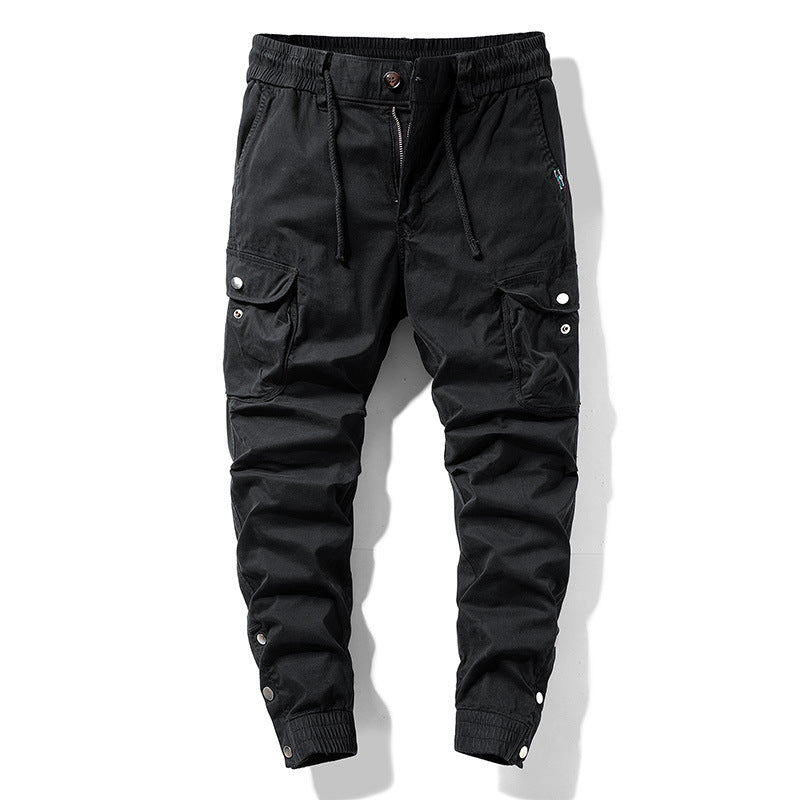 Herren Cargo-Joggerhose im Utility-Look mit elastischem Bund, Mehrfach-Taschen und gerippten Beinabschlüssen Drune