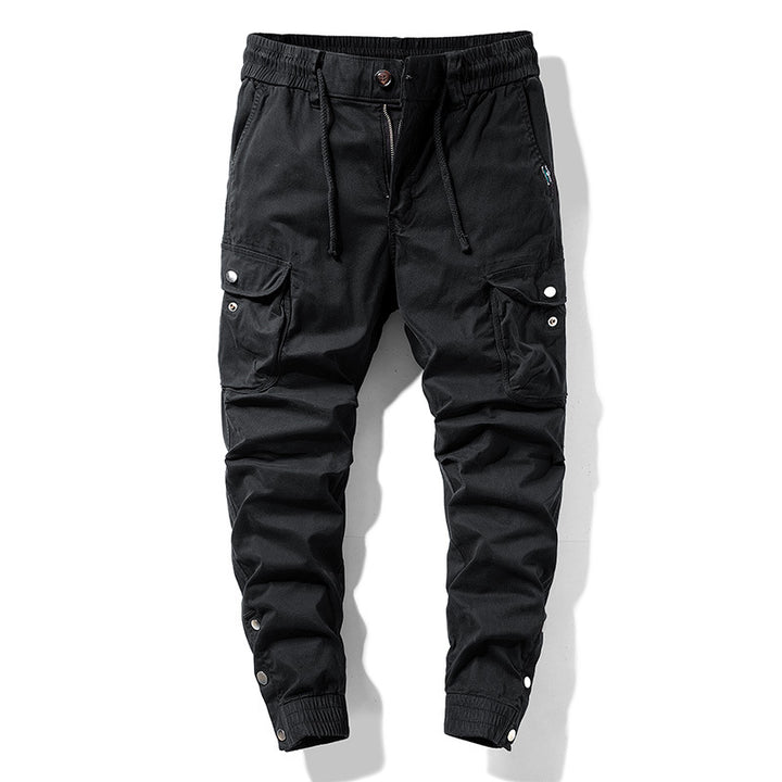 Herren Cargo-Joggerhose im Utility-Look mit elastischem Bund, Mehrfach-Taschen und gerippten Beinabschlüssen Drune