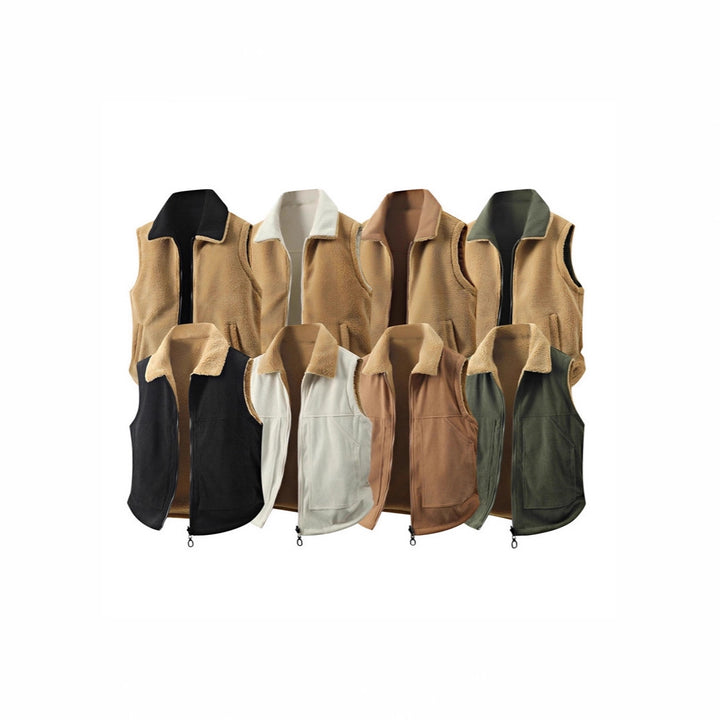 Damen Sherpa-Fleeceveste mit Rippenkragen, durchgehendem Reißverschluss und Eingrifftaschen Drune