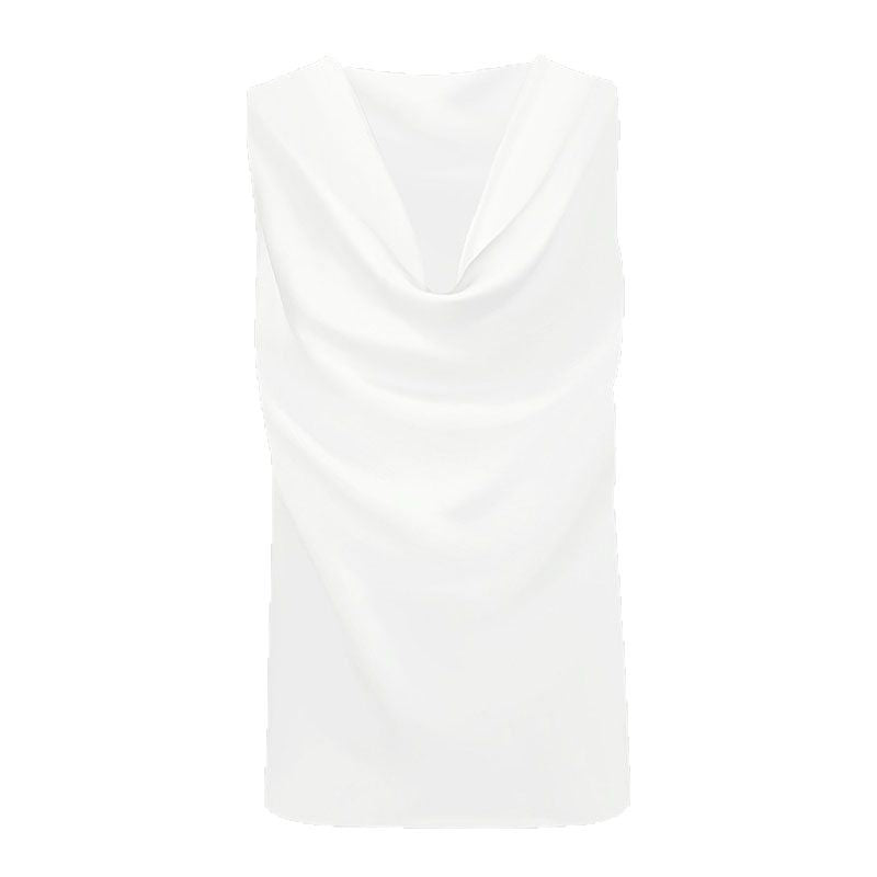 Damen elegant drapiertes Top Drune
