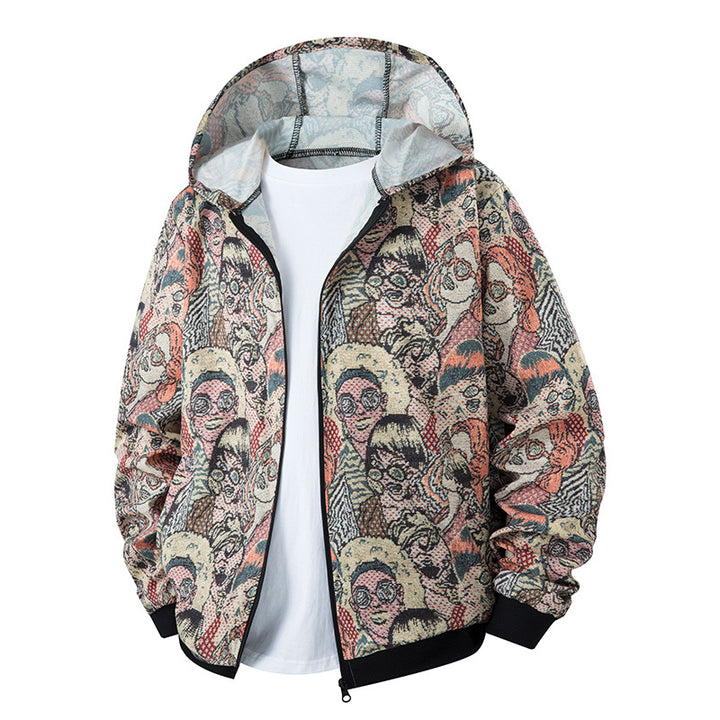 Damen Künstlerische Kapuzenjacke Drune