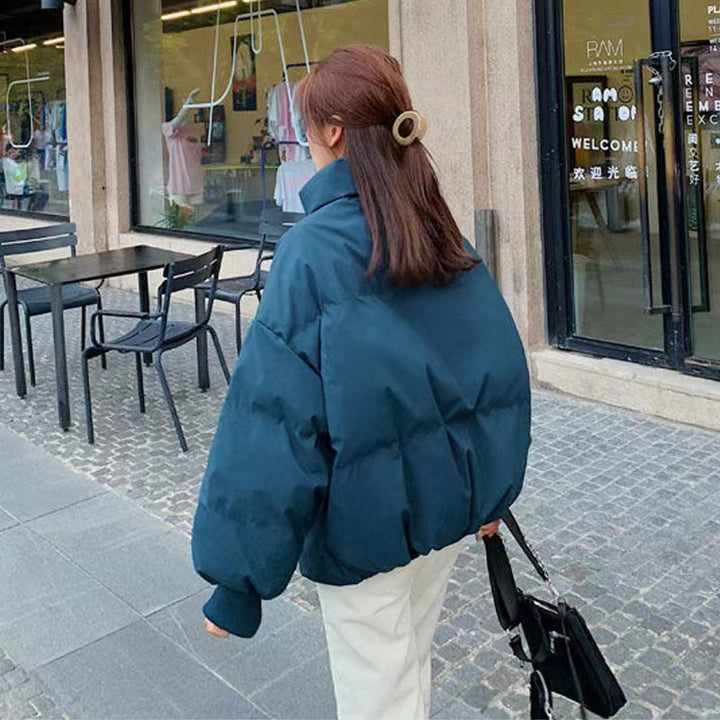 Damen Gesteppte Kurzjacke mit Stehkragen, wattierter Füllung und elastischen Bündchen Drune