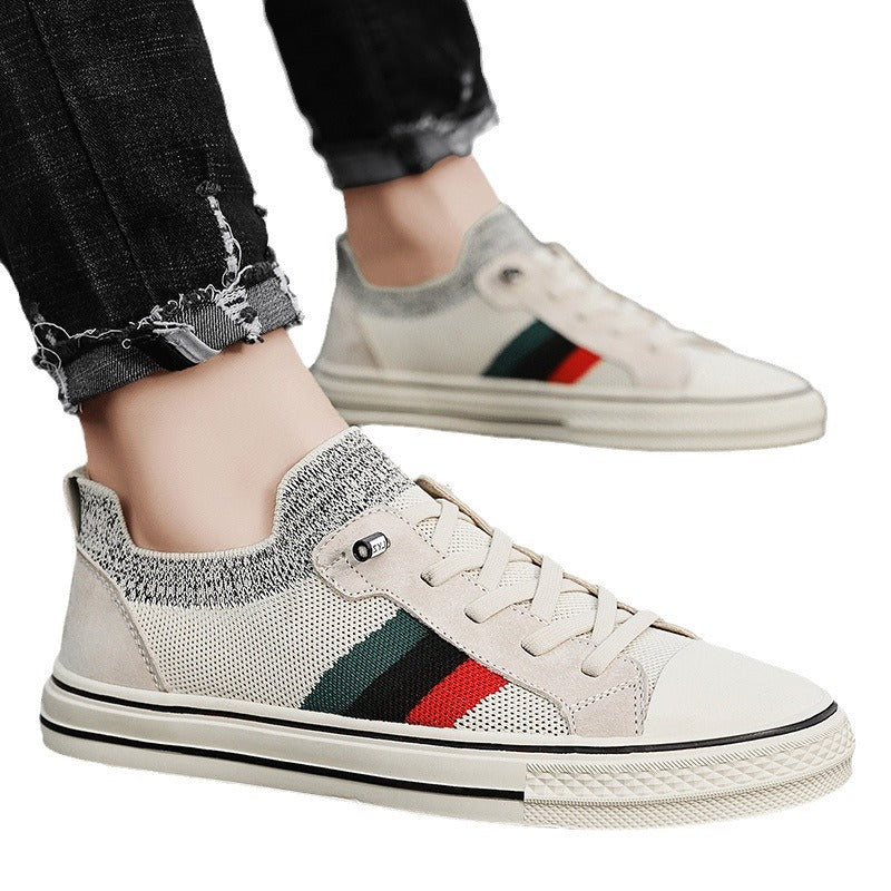 Damen Sneakers mit atmungsaktiver Netzstruktur und modischen Streifenelementen Drune