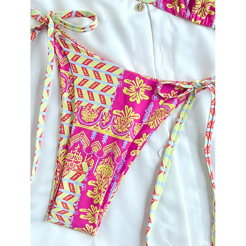 Damen Triangel-Bikini mit verspieltem Ethno-Druck Drune
