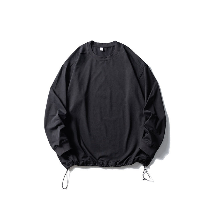 Unisex Oversize-Sweatshirt mit verstellbarem Kordelzugsaum, Raglanärmeln und Rippbündchen Drune
