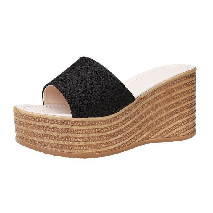 Damen Wedge-Pantoletten mit bequemem Riemendesign und rutschfester Sohle Drune