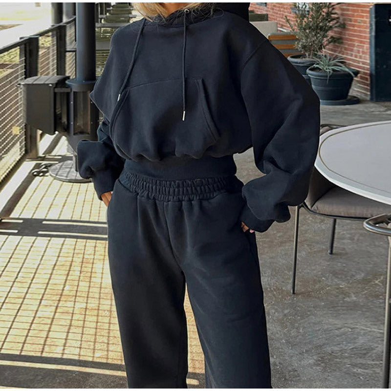 Damen Oversized Hoodie mit elastischem Bund Drune