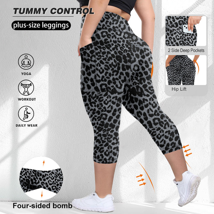 Damen Sculpting-Capri mit hoher Taille, Seitentaschen und formender Nahtführung Drune