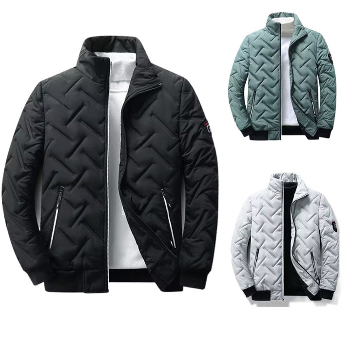 Herren Winter Steppjacke mit hochabschließendem Kragen Drune