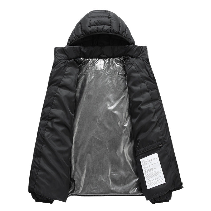 Herren Beheizte Steppjacke mit Mehrzonen-Heizsystem und Kapuze Drune