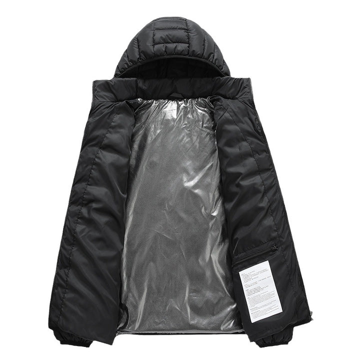 Herren Beheizte Steppjacke mit Mehrzonen-Heizsystem und Kapuze Drune