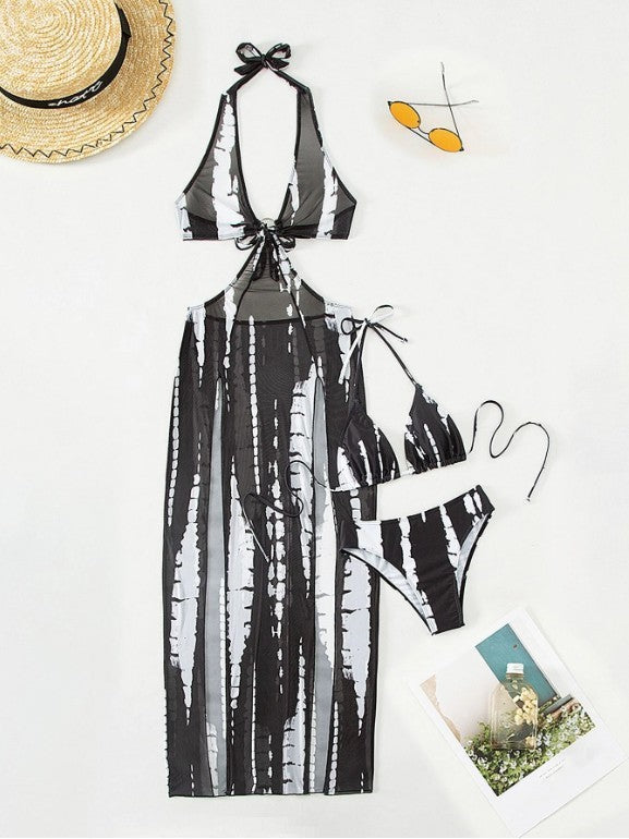 Damen Maxi-Strandkleid mit Cut-Out-Details und asymmetrischem Schnitt Drune