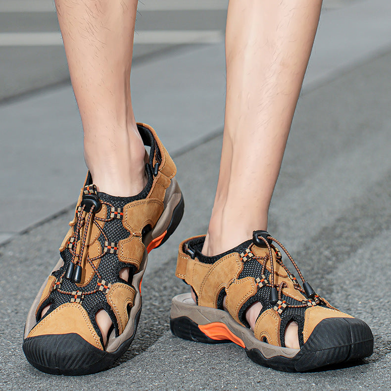 Damen Sportliche Trekking-Sandalen mit rutschfester Sohle und sicherem Schnellschnürsystem Drune