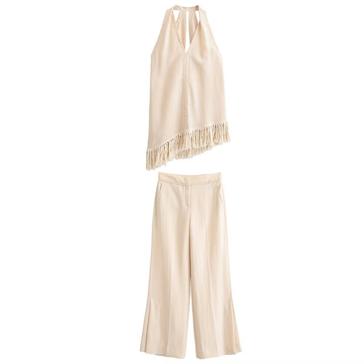 Damen elegante, weite Hose mit schickem Schnitt und praktischen Taschen Drune