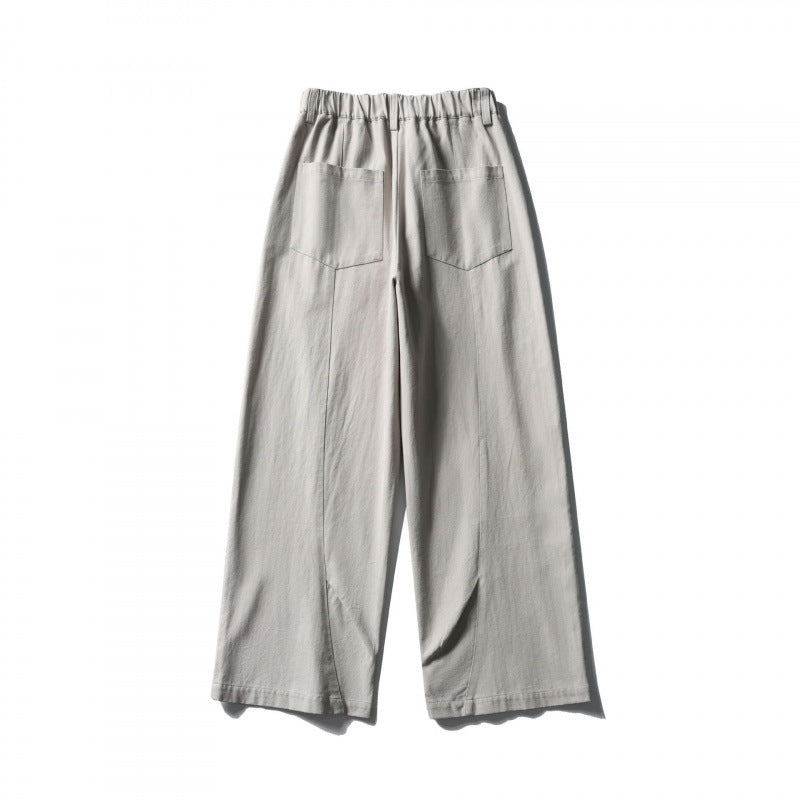 Damen Weite High‑Waist Culotte‑Hose aus strukturierter Baumwollmischung Drune